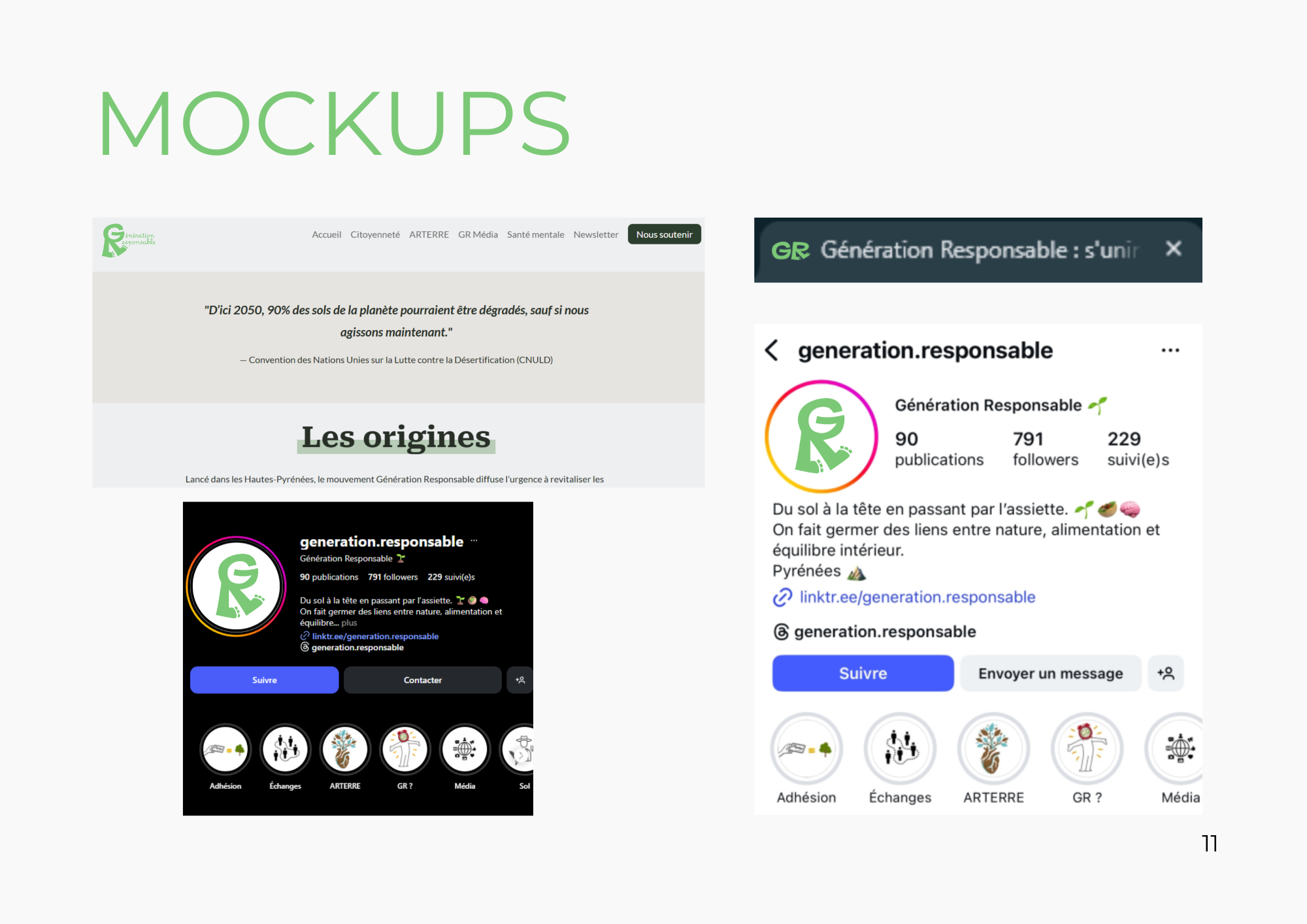 mockups réseaux sociaux